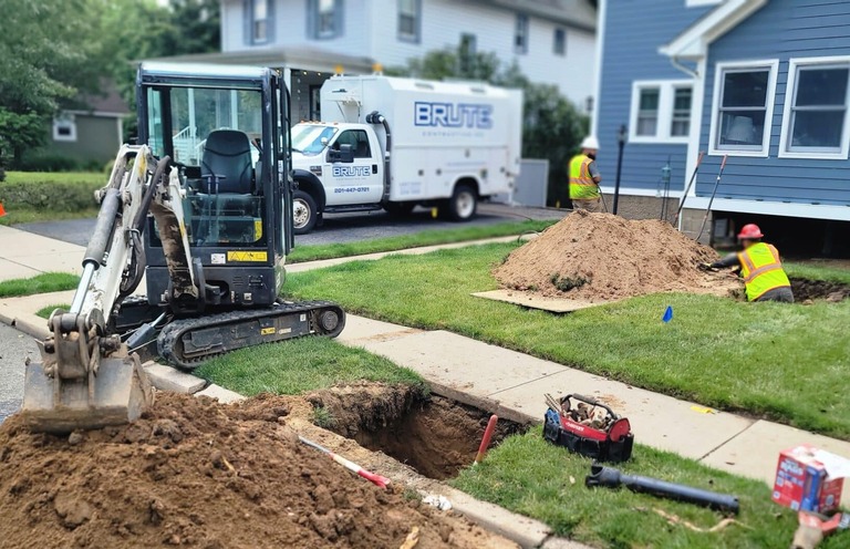 Repair main water line to house